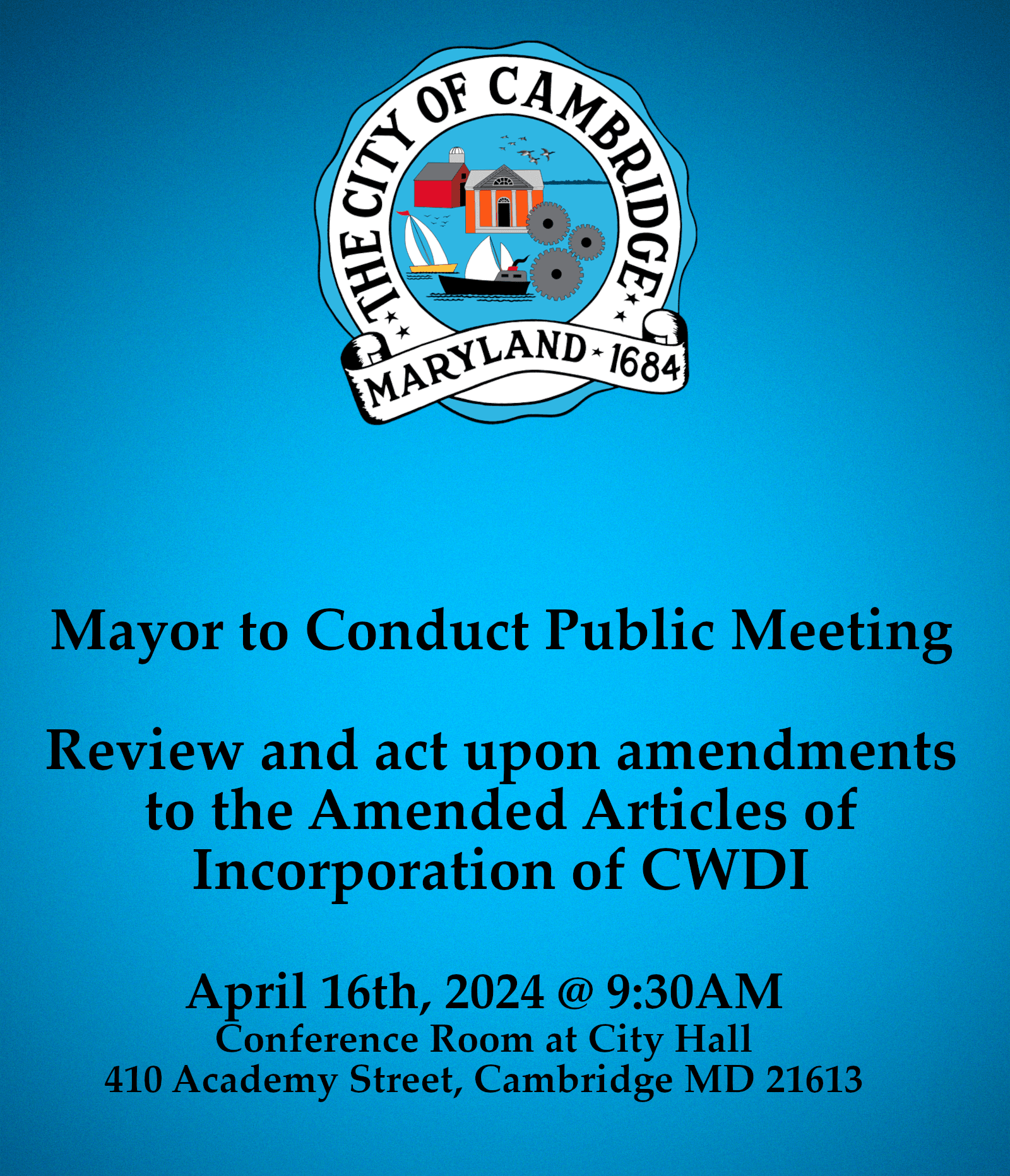 City of Cambridge Mayor Meeting