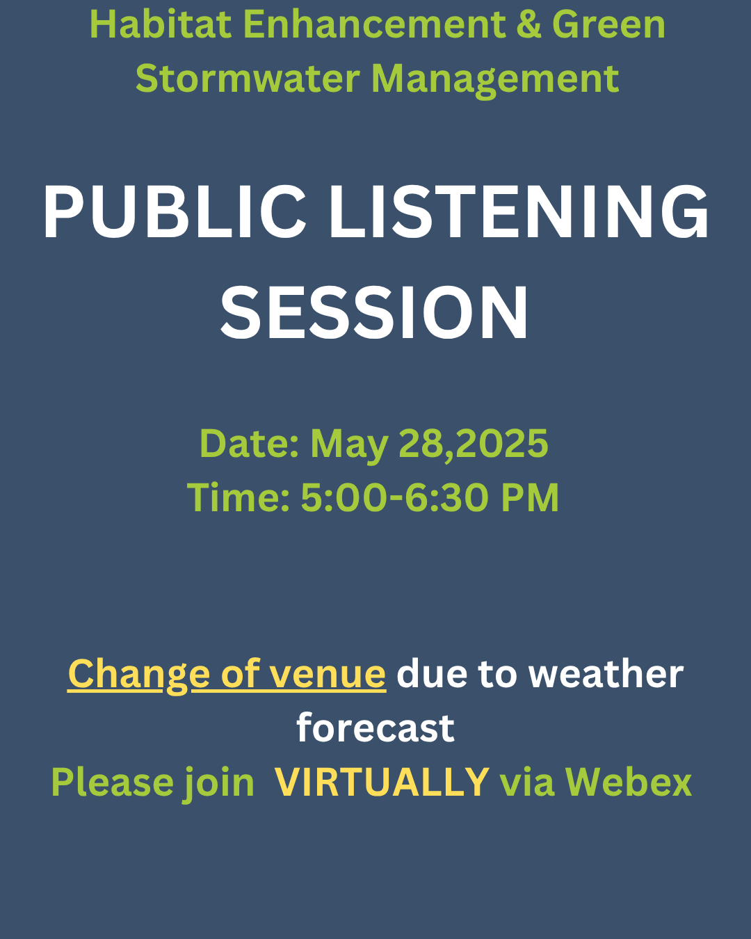 Make Cambridge Resilient Initiative Public Listening Session - *VENUE CHANGE*