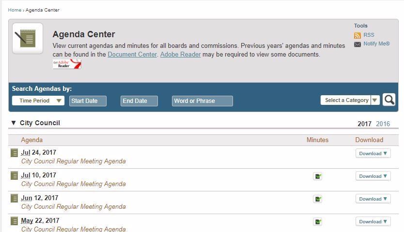 agenda center picture
